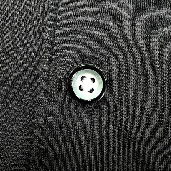 Quiet Luxury Buki Collection Knit Shirt Mens Large Black Supima Stretch - Picture 9 of 13